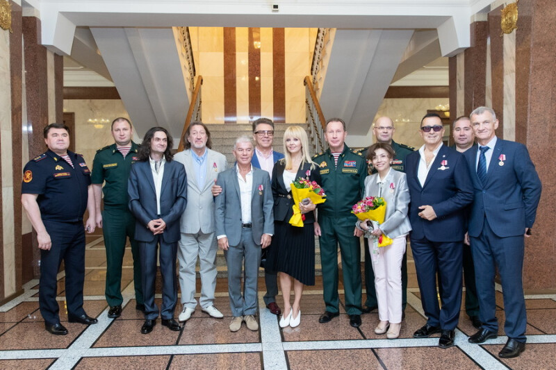 На вручении медали "За содействие"